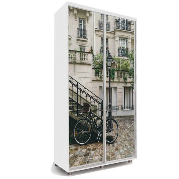 Шкаф-купе Яркий-22 1200х600х2300 Белый/Путешествие 1