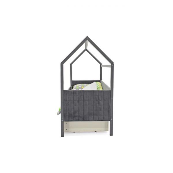 Детская кровать-домик мягкий Бельмарко  Svogen графит