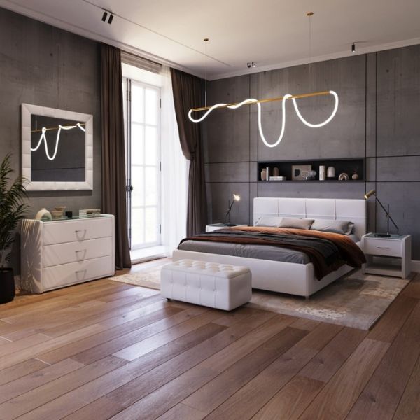 Кровать «Птичье гнездо New» с ПМ, 1400 ? 2000 мм, ЭКО деревянный каркас, 1 ящик, белый