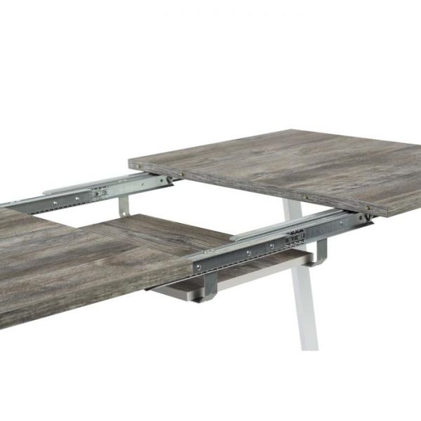 Стол АТЛАНТ-01 1100/1500*700х750 Сосна Пасадена/Опора АТЛАНТ-Белый глянец