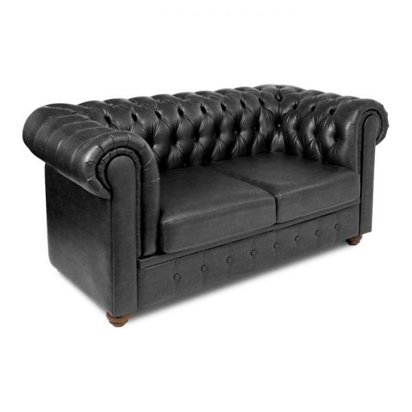 Диван "Честерфилд" 2х местный, экокожа, темно-зеленый