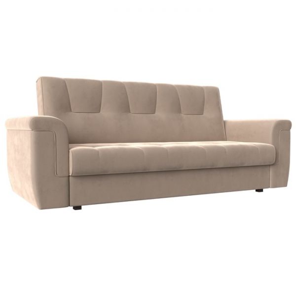 Прямой диван «Эллиот», механизм книжка, велюр, цвет бежевый