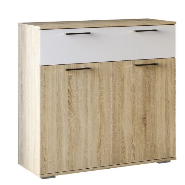 Комод Белладжио 1002х372х952 сонома/белый матовый