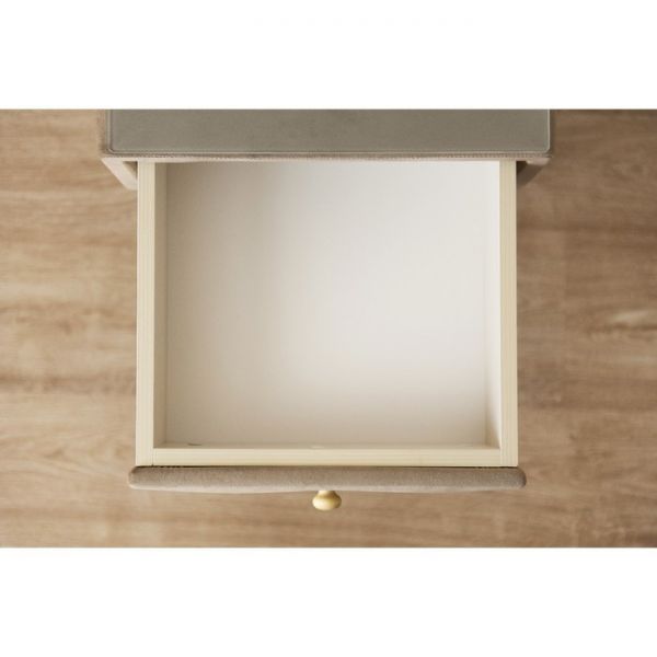 Тумба «Олимпия», 1 ящик, стекло, велюр, цвет velutto 05