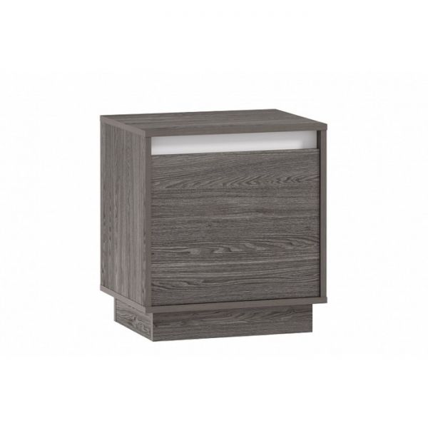 Тумба прикроватная Virginia НМ 40.9, 504х400х554, Белый Скандинавский/Ясень Анкор темный