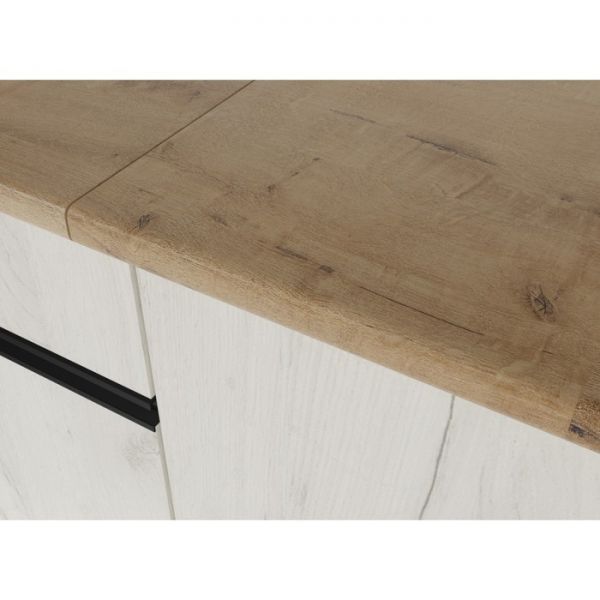 Кухонный гарнитур Амели медиум 1400х600 Белый/Дуб бунратти/Дуб грей