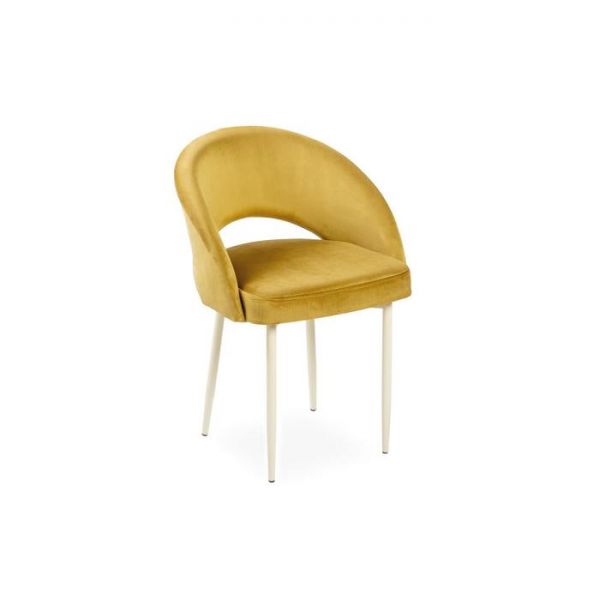 Стул Мирелла Золотой велюр 14/ Лайт металл  Бежевый