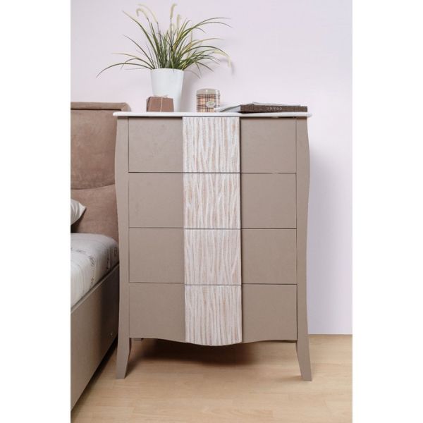 Комод Brownie 45, 730 ? 471 ? 959 мм, цвет мокко / белый