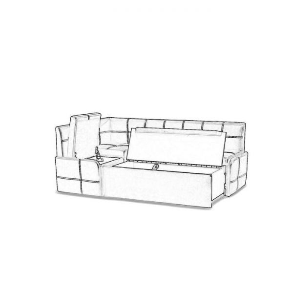 Кухонный уголок «Вена», механизм выкатной, ткань велюр, цвет dream apple