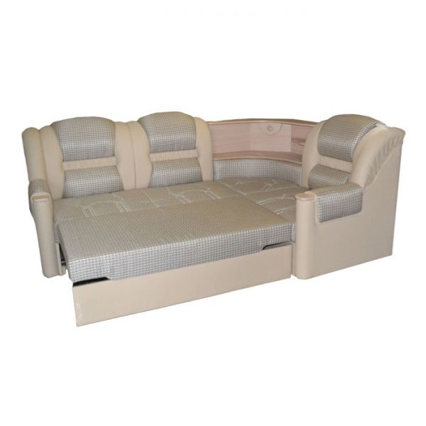 Диван угловой «Эльза-3», обивка рогожка «скиф 104», искуcственная кожа «Ecotex A 213»