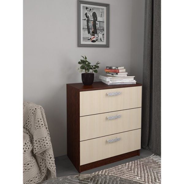 Комод мини «Уфимка», 700 ? 360 ? 756 мм, цвет венге / дуб молочный