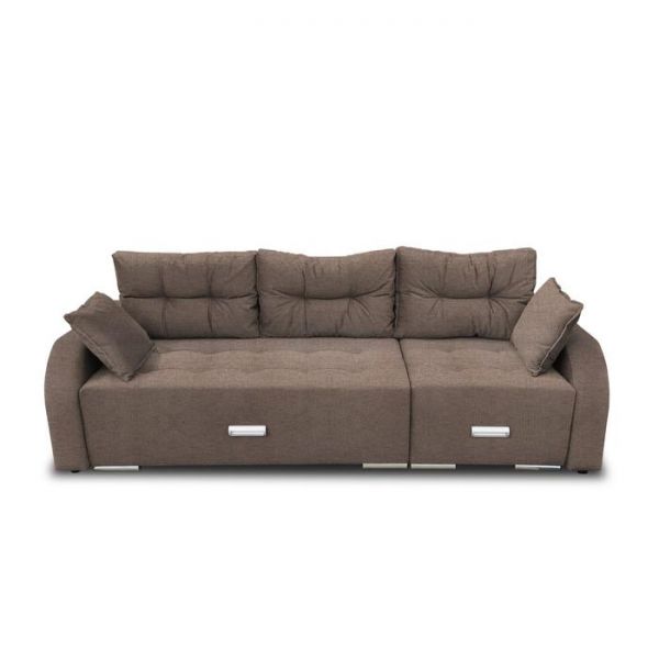 Диван трансформер «Милан», с выдвижным углом, пантограф, рогожка, цвет savana plus beige