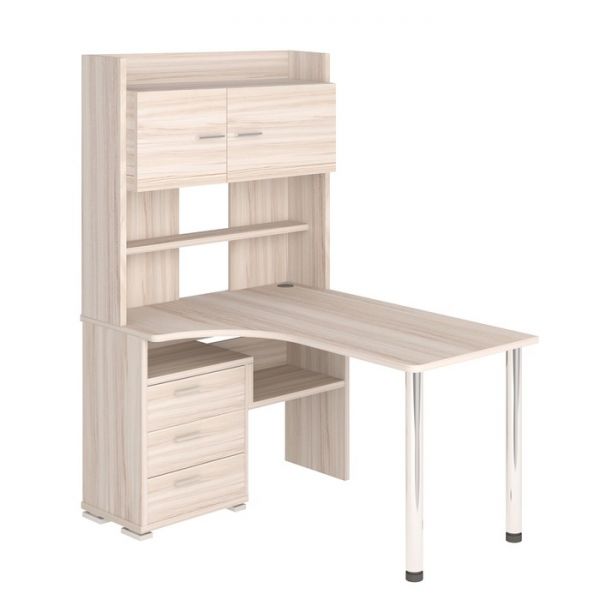 Стол компьютерный «СР 133» с надстройкой, 1010 ? 1300 ? 1750 мм, левый, цвет карамель