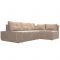 Угловой диван «Амадэус», правый угол, велюр, цвет бежевый