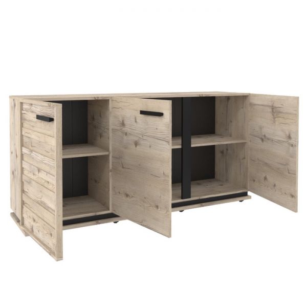 Тумба Nature 5, 1714 ? 445 ? 833 мм, цвет гаскон пайн / чёрный