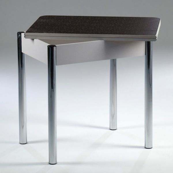 Стол ломберный 790(1180)х590х750, хром/пластик шоколадные цветы