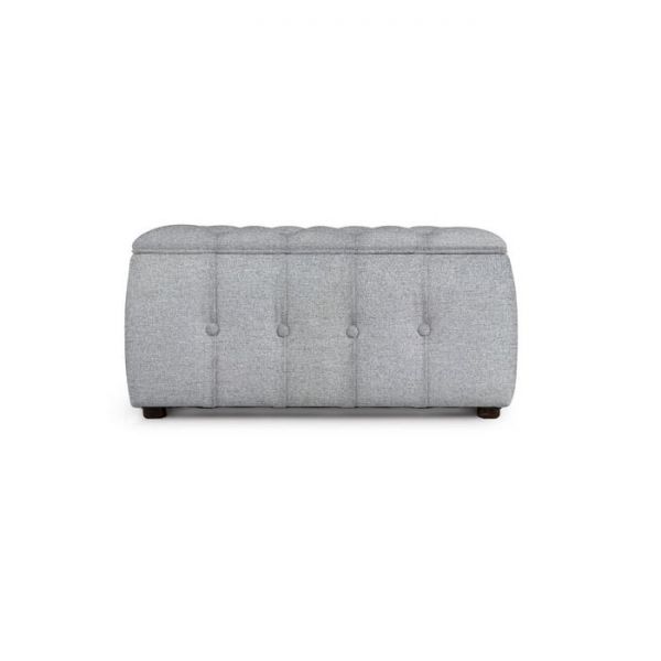 Пуф «Алеро» с ПМ, 800 ? 430 ? 410 мм, прямоугольный, рогожка, цвет серый