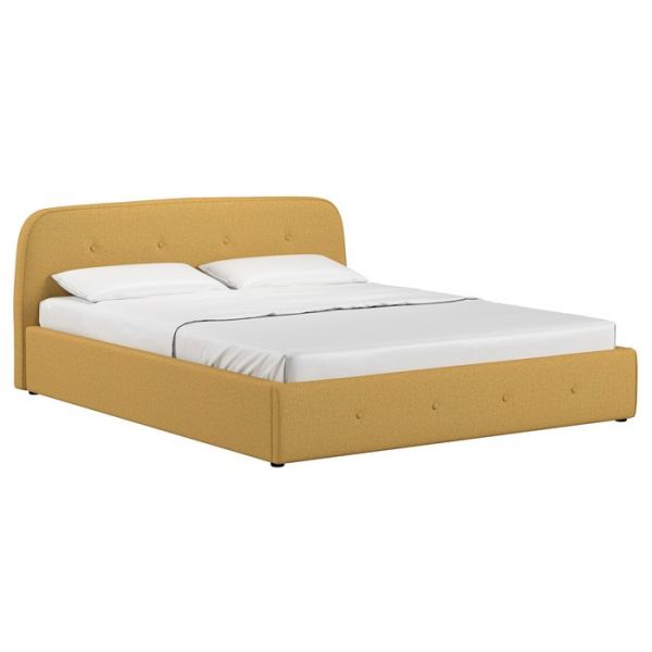 Кровать Илона, 1600х2000, ортопедическое осн+ПМ, Шерлок/Горчичный