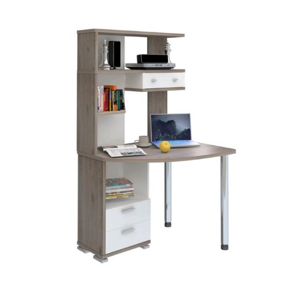 Стол компьютерный «СК 20», 1050 ? 850 ? 1740 мм, левый, цвет нельсон / белый