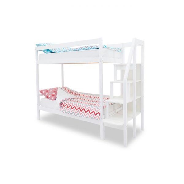 Детская двухъярусная кровать Бельмарко Svogen белый