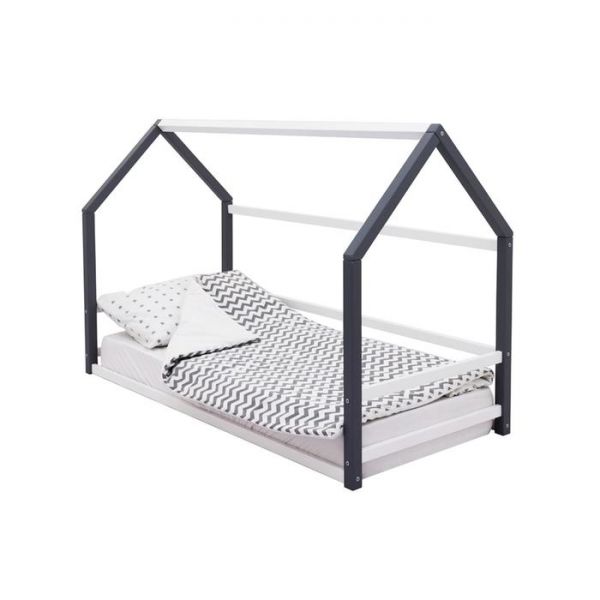 Детская кровать-домик Монтессори Бельмарко Svogen графит-белый
