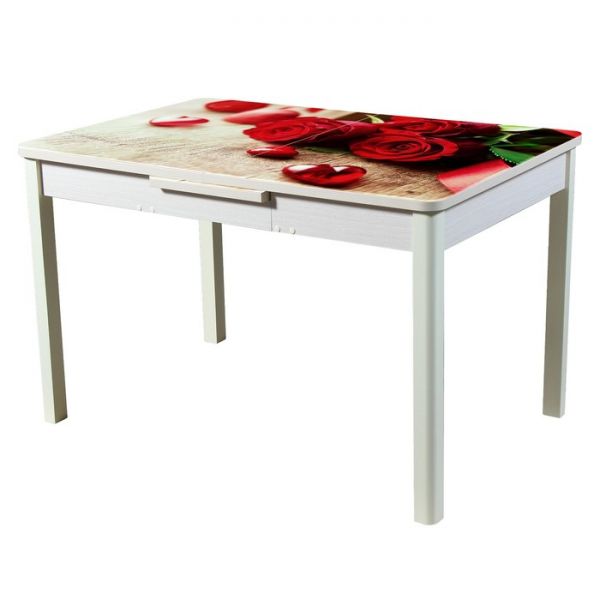 Стол "Люкс" раздвижной, 1200(1520)х800 мм, стекло, автоматический подъем, 245224078