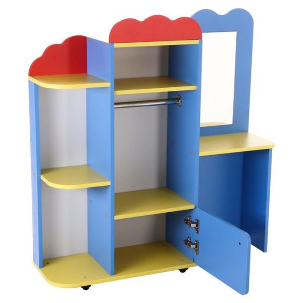 Уголок ряжений с трюмо 1050х300х1100  Синий/жёлтый/красный