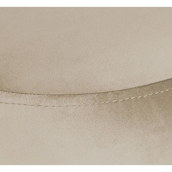 Банкетка Sheffilton SHT-B6 360х360х450 микровелюр ванильный крем/металл черный муар