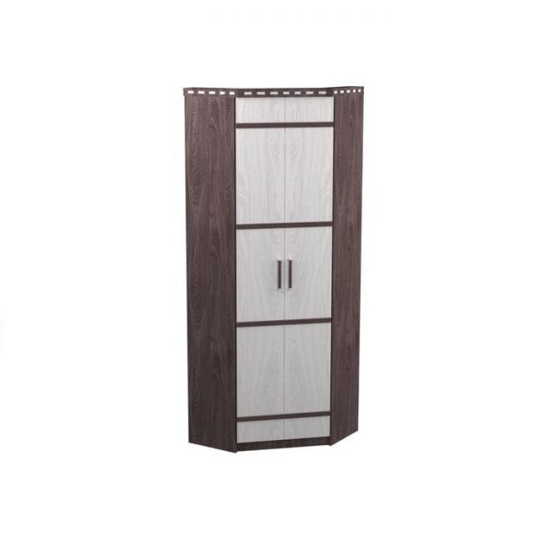 Шкаф 2-х дверный «Ольга 13», угловой, цвет ясень анкор тёмный / ясень анкор светлый