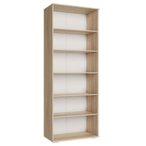 Шкаф ПН-18 Стекло/Стекло РИВЬЕРА 800х420х2100 фасады ПВХ Белый/корпус Дуб Сонома