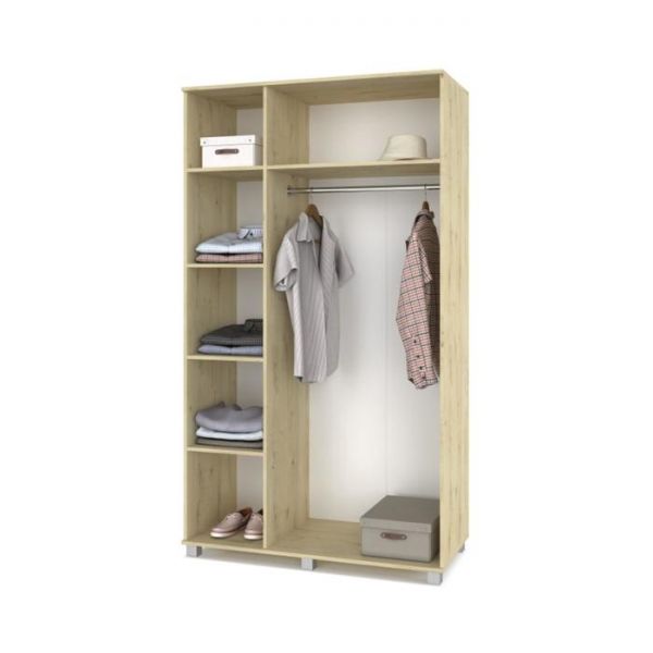 Шкаф Ева Е31 520х1200х2100 трёхстворчатый с зеркалом Дуб ирландский