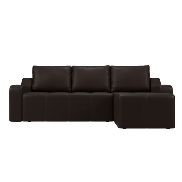 Угловой диван «Элида», правый угол, экокожа, цвет бежевый