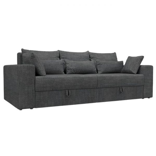 Диван прямой «Мэдисон», механизм еврокнижка, рогожка, цвет серый