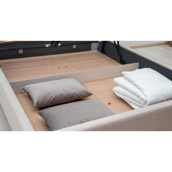 Кровать Миа, 1600х2000, ортопед+ПМ, Бежевый