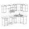 Кухонный гарнитур Маргарита литл 1400*2500