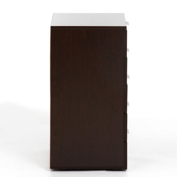 Комод  Алекса 602х460х914 венге/лакобель чёрного цвета