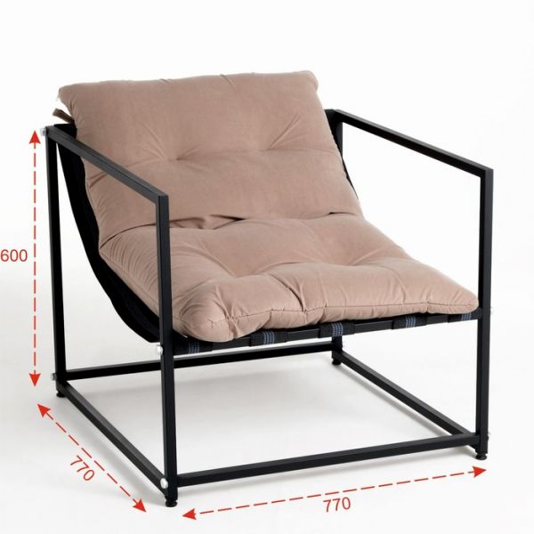 Стул "Дублин" Черный кофейный, разборный