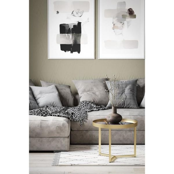 Стол журнальный «Тайлер», 555 ? 555 ? 450 мм, цвет сахара нуар / чёрный матовый