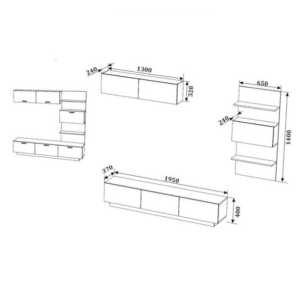 Гостиная Торент, Белый
