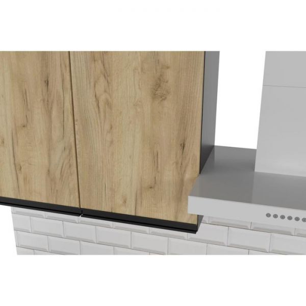 Кухонный гарнитур Адажио лайт 1200х600 Дуб золотой,бетон темный/Венге