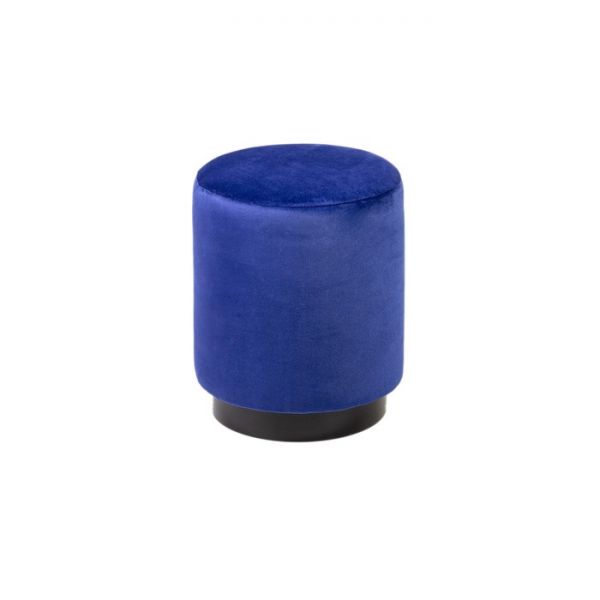 Пуф САНТАЛ  390х390х460 синий велюр/черная опора