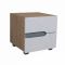 Тумба прикроватная Кристабель-13 450х430х430 дуб ирландский/белый матовый/серо-голубой