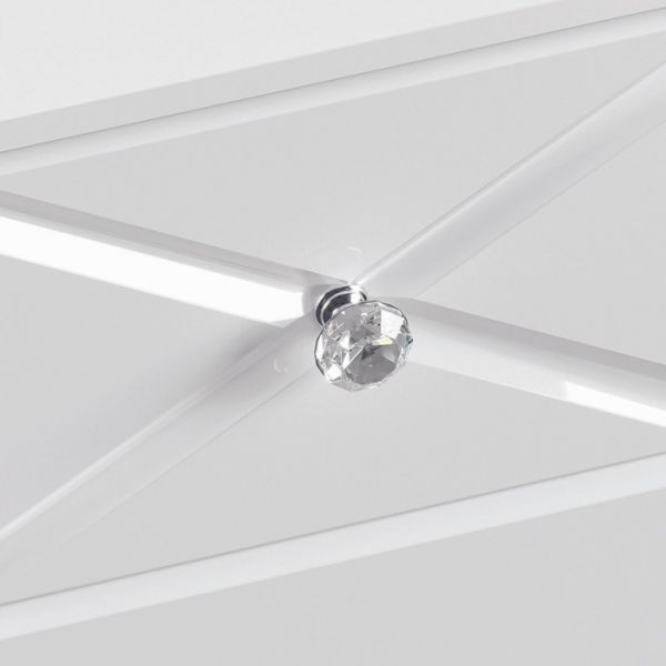 Гостиная Севиль 2002*950/480*400,  Белый глянец МДФ/Белый ЛДСП