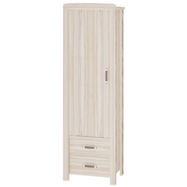 Витрина с глухим фасадом, 600 ? 360 ? 1910 мм, цвет карамель / белый