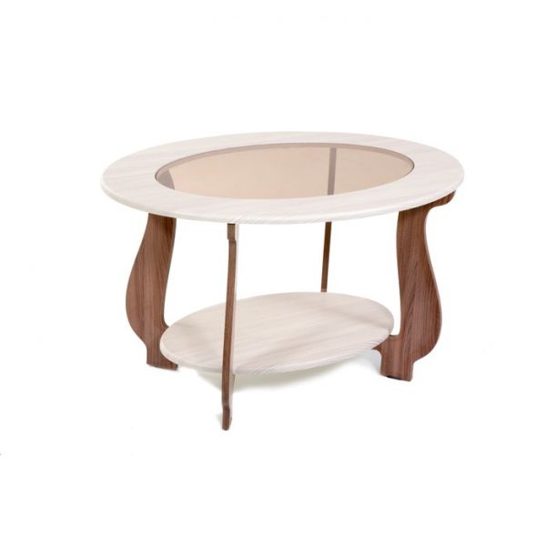 Стол журнальный СЖ25, 900х680х520, Шампань/Ясень шимо темный