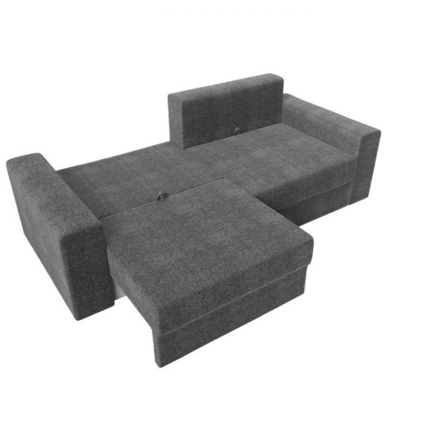 Диван прямой «Мэдисон», механизм еврокнижка, рогожка, цвет серый