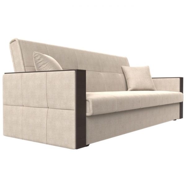 Прямой диван-книжка «Валенсия», механизм книжка, рогожка, цвет бежевый