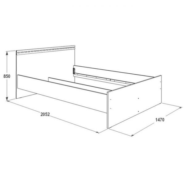 Кровать «Ольга 13», 800 ? 2000 мм, цвет ясень анкор тёмный / ясень анкор светлый