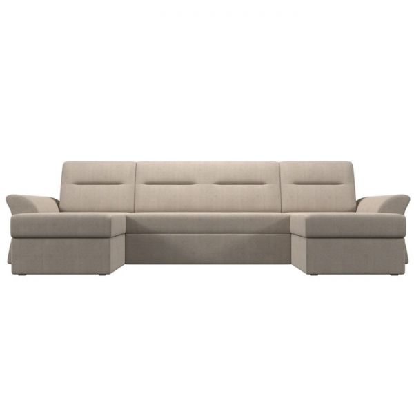 П-образный диван «Клайд», механизм дельфин, рогожка, цвет бежевый