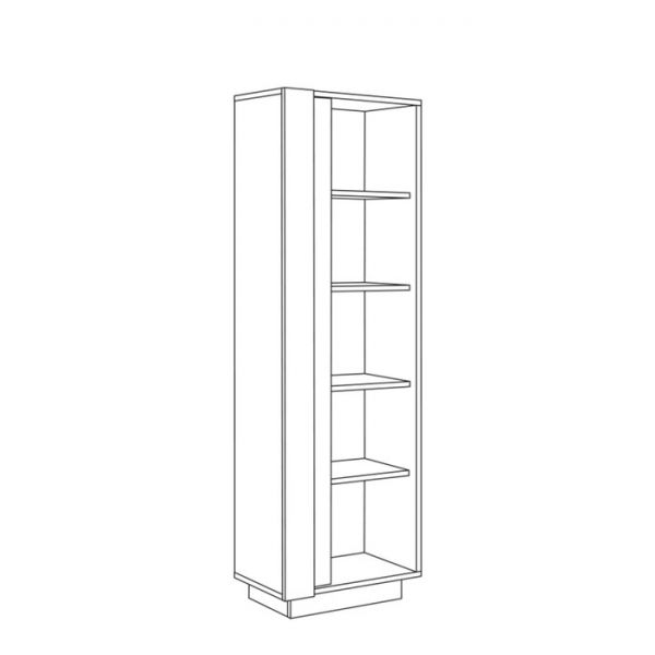 Шкаф-пенал Арчи 10.05, 500х301х1549, Дуб крафт золотой/Камень темный